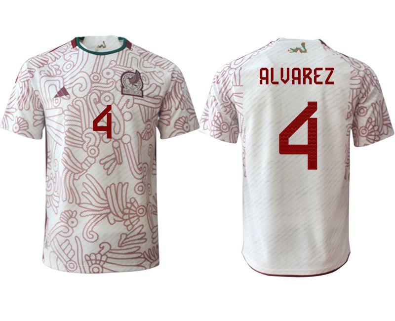 Men 2022 World Cup National Team Mexico away aaa version white 4 Soccer Jersey